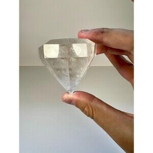 Quartz Diamond - Brazilian Diamond Quartz Gem + Custom Stand - Display Quartz